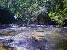 Tratto di fiume nell'Alto Aniene