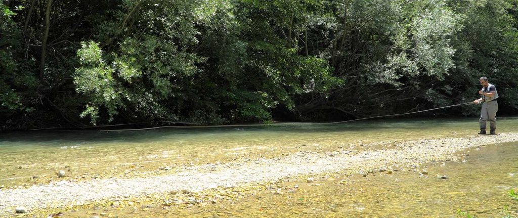 Pesca a mosca tecnica di lancio